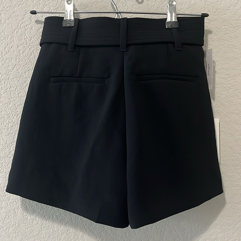 WILFRED (NWT) Black Tie Front Dress Shorts, Size 0 - Picture 7 of 8